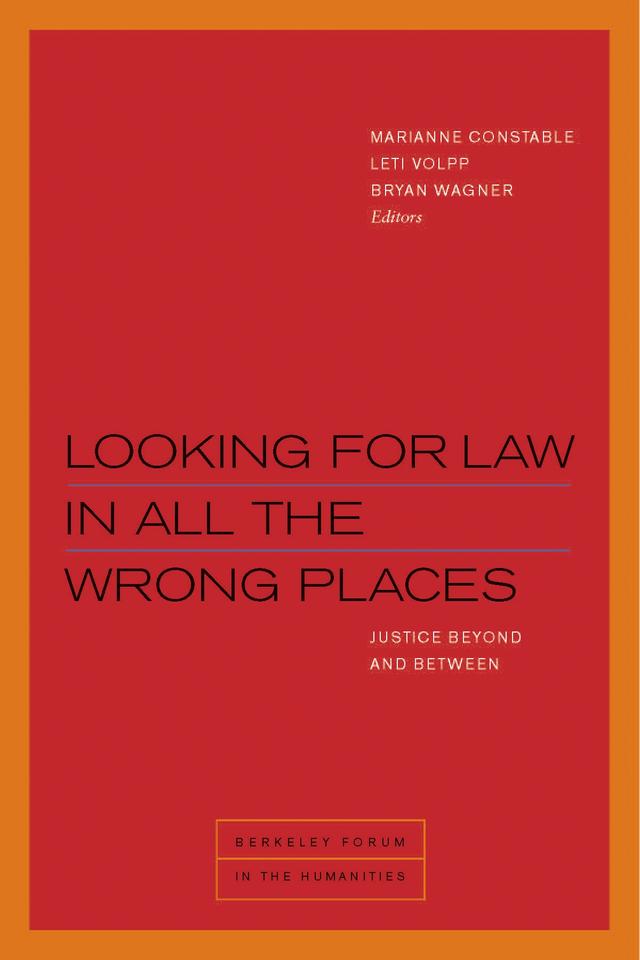 Looking for Law in All the Wrong Places by Beth Piatote, Bryan Wagner, Christopher Tomlins, Daniel Boyarin, Daniel Fisher, Kathryn Abrams, Leti Volpp, Marianne Constable, Ramona Naddaff, Rebecca McLennan, Saba Mahmood, Samera Esmeir, Sarah Song, Sara Ludin, Wendy Brown