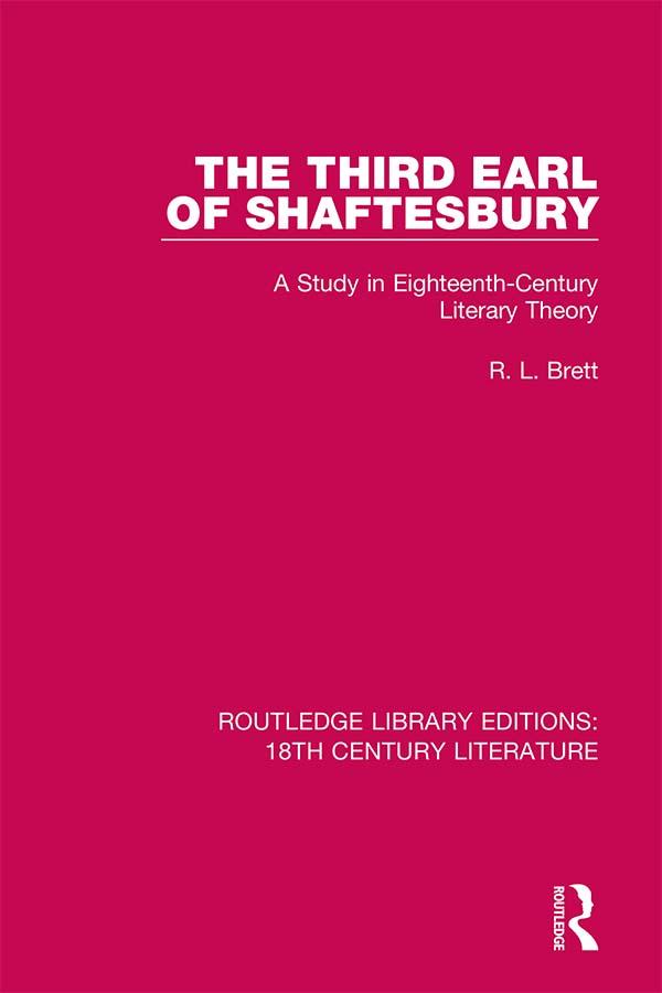 The Third Earl of Shaftesbury by R.L. Brett