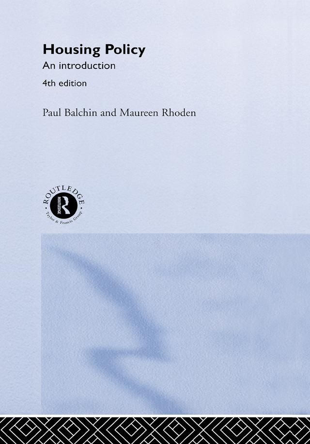 Housing Policy In The United States by Maureen Rhoden, Paul Balchin