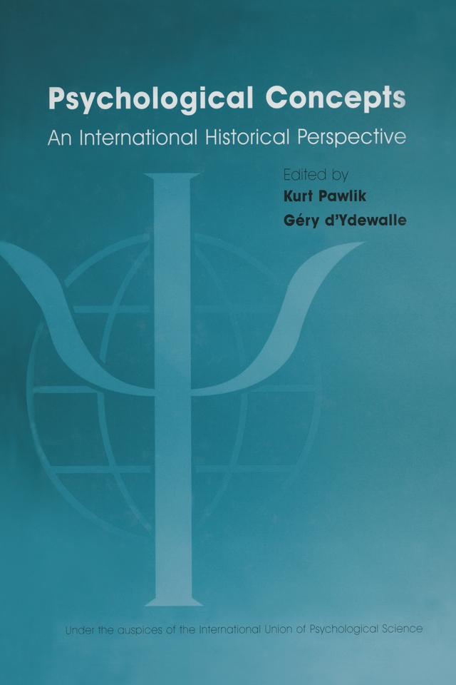 Psychological Concepts by Gery d'Ydewalle, Kurt Pawlik