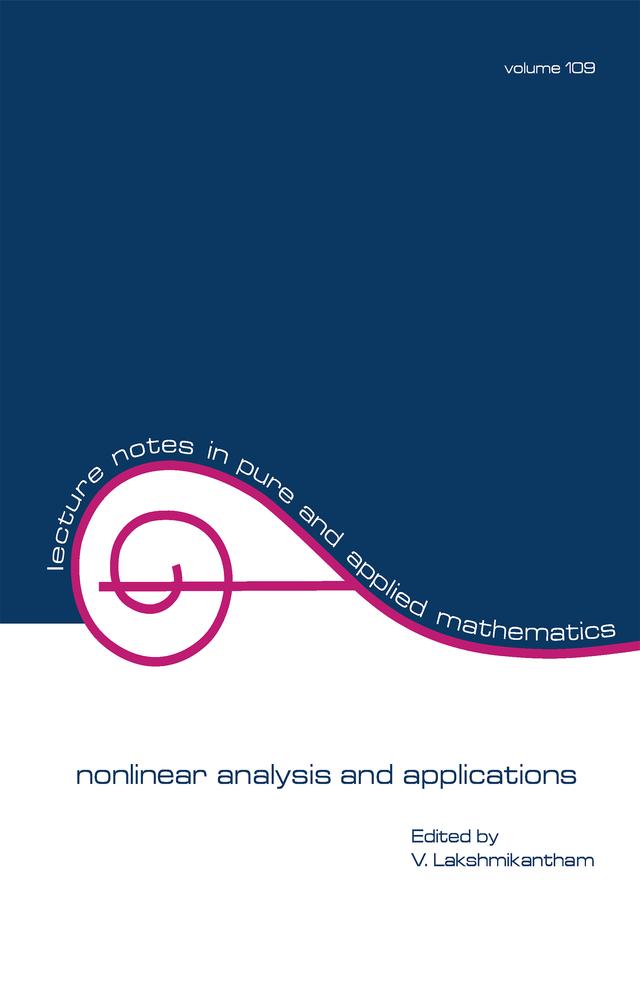 nonlinear analysis and applications by V. Lakshmikantham