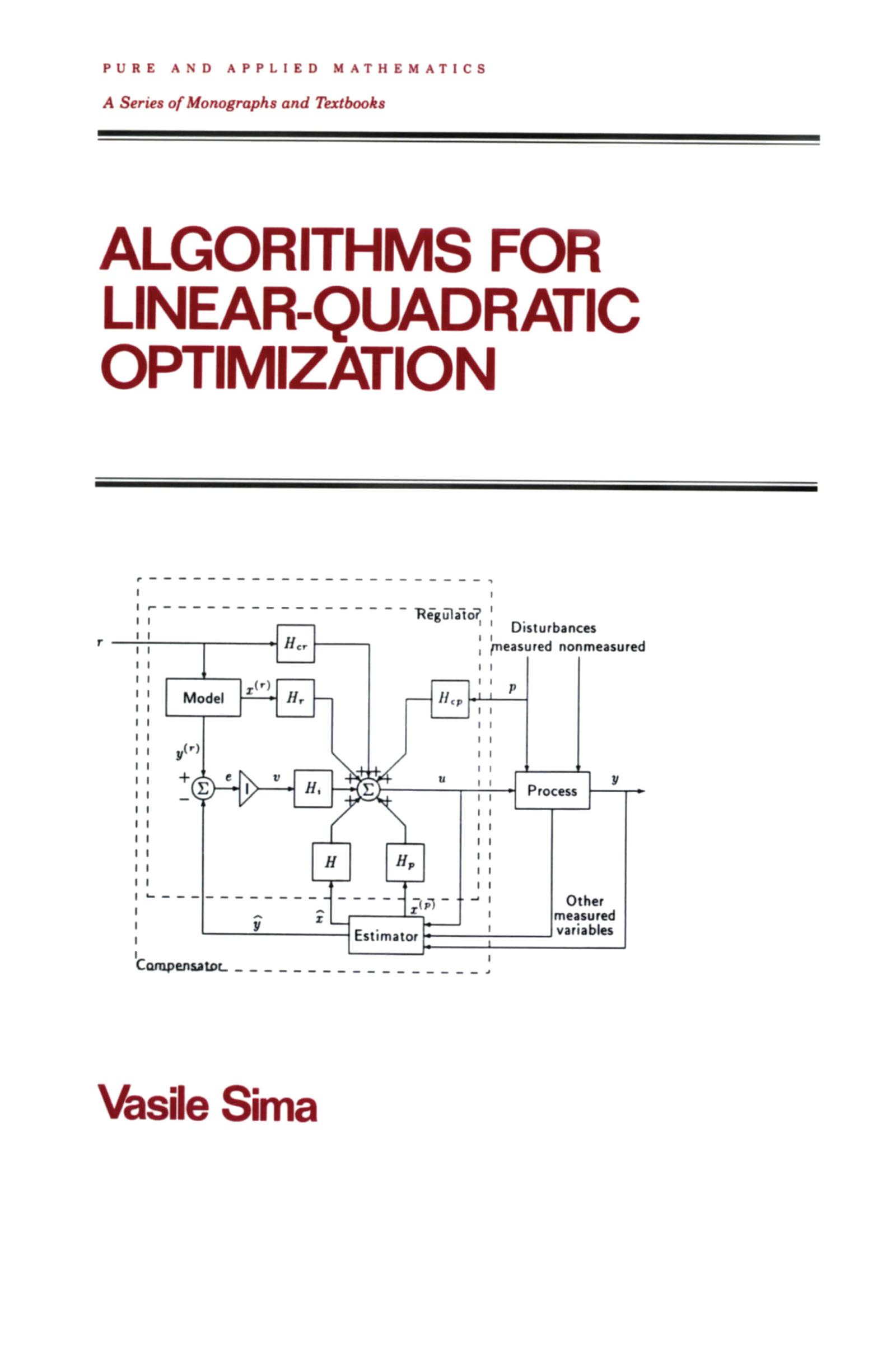 Algorithms for Linear-Quadratic Optimization