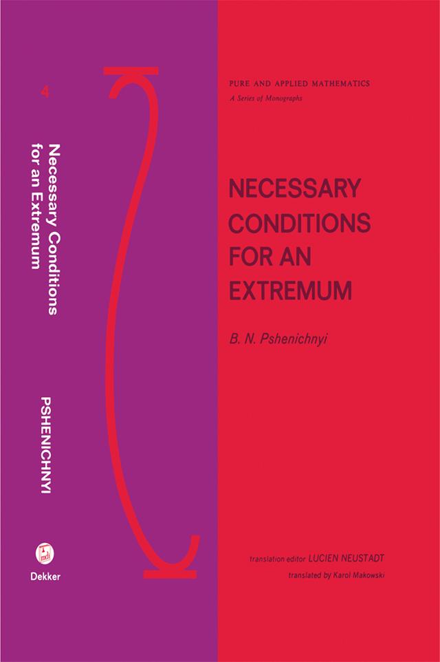 Necessary Conditions for an Extremum by B.N. Pshenichnyi