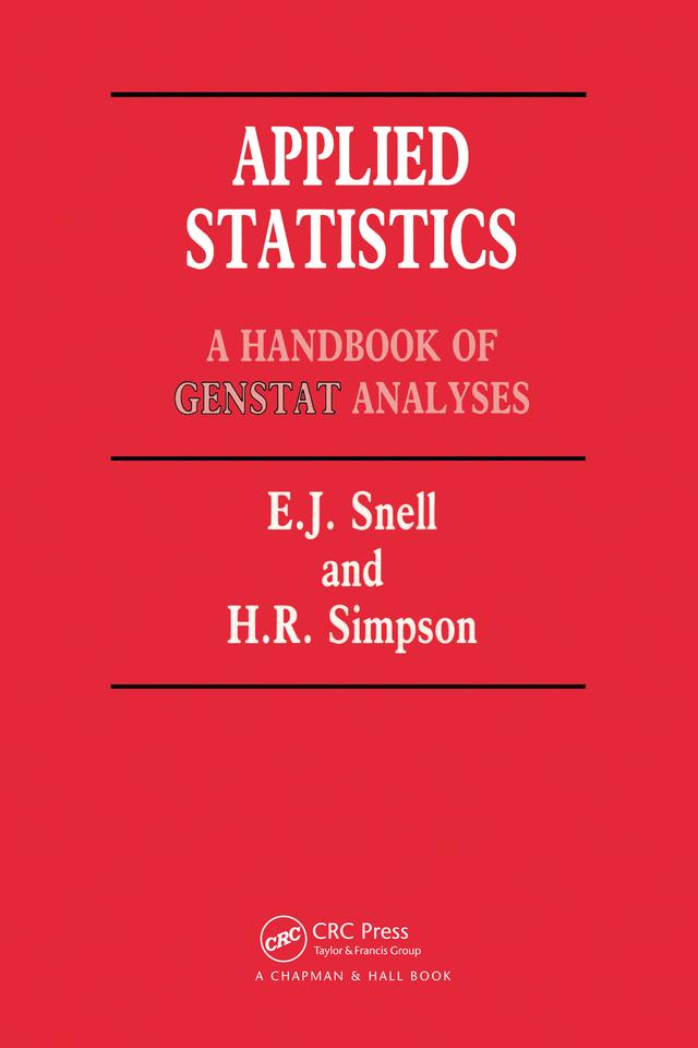Applied Statistics by E. J. Snell, H. Simpson