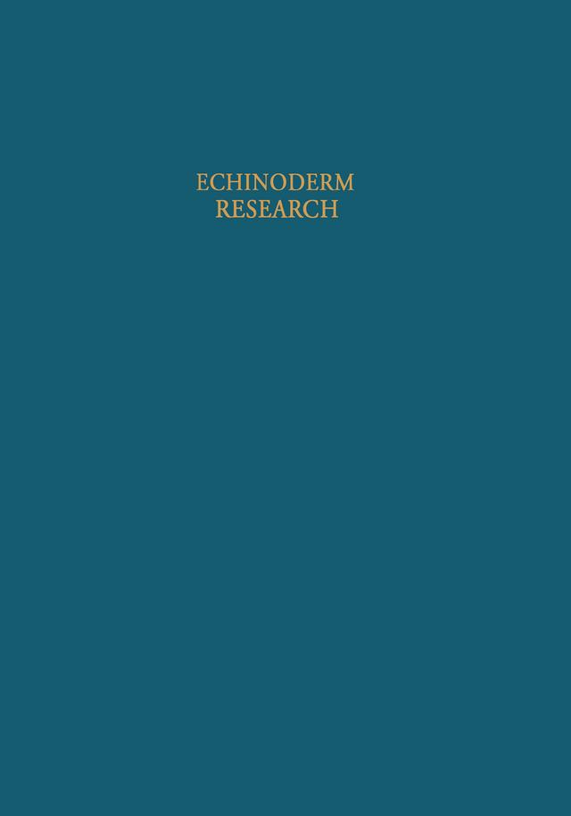 Echinoderm Research by Michel Jangoux