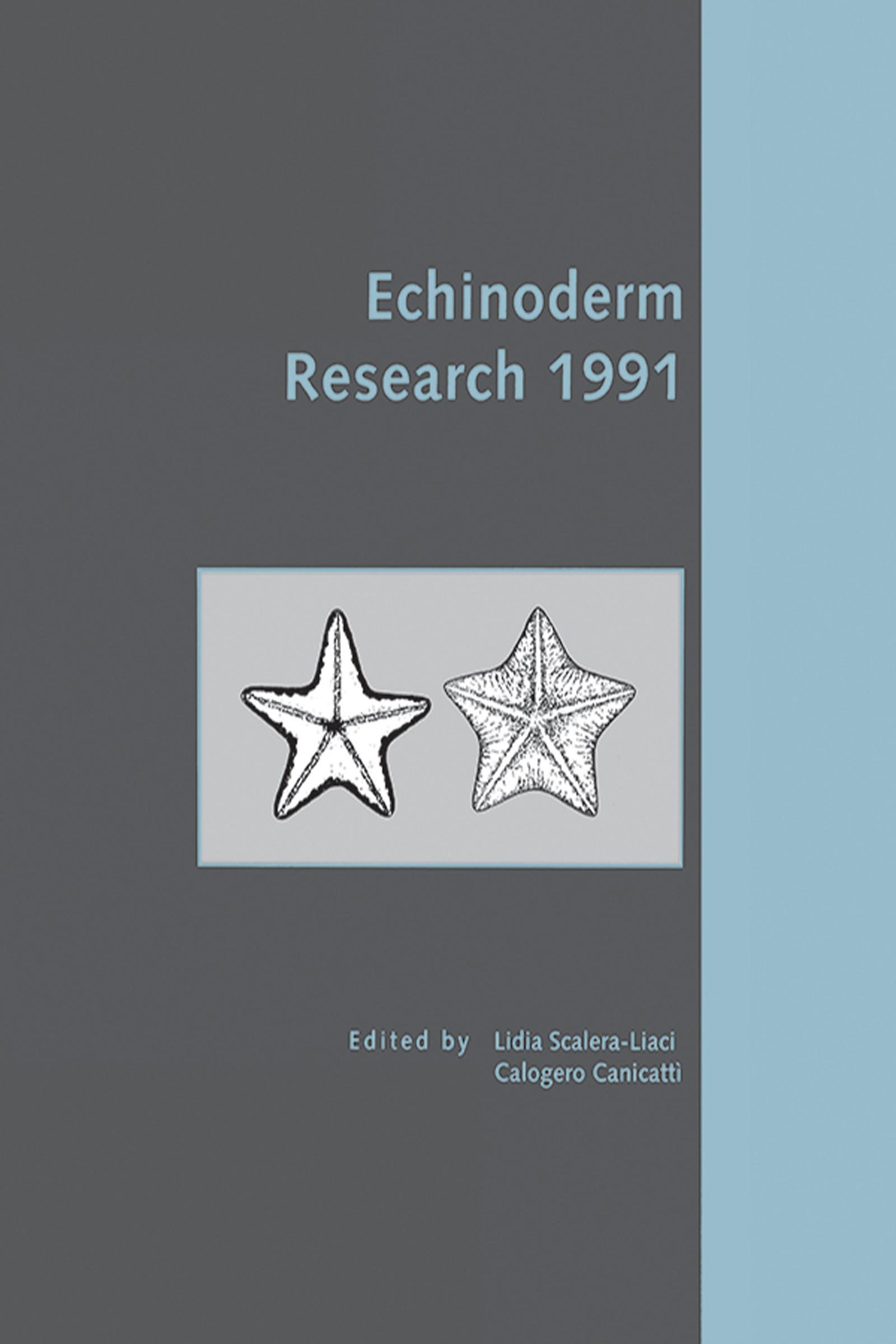 Echinoderm Research 1991