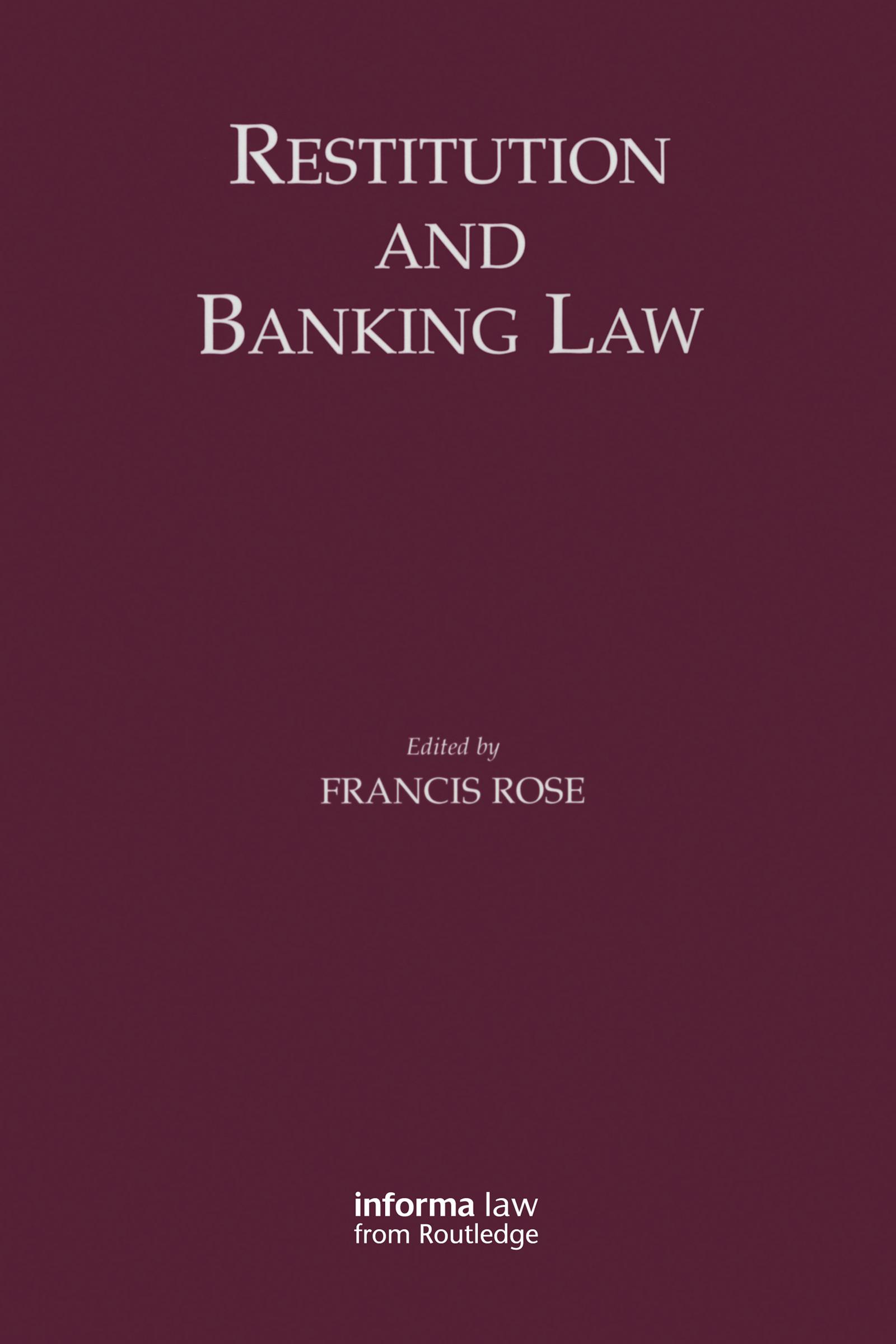 Restitution and Banking Law