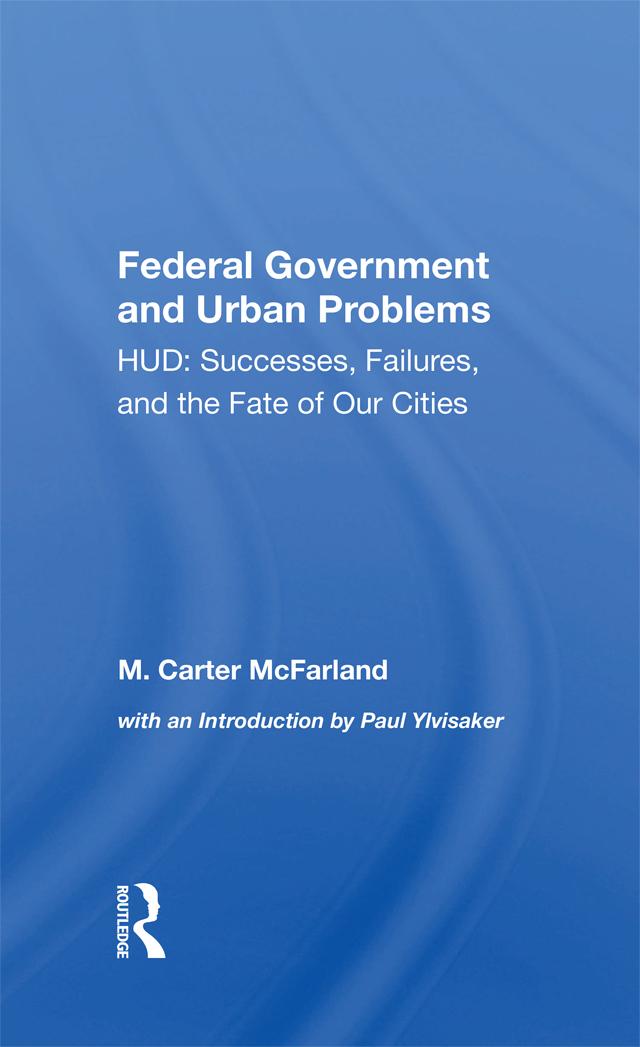 The Federal Government And Urban Problems