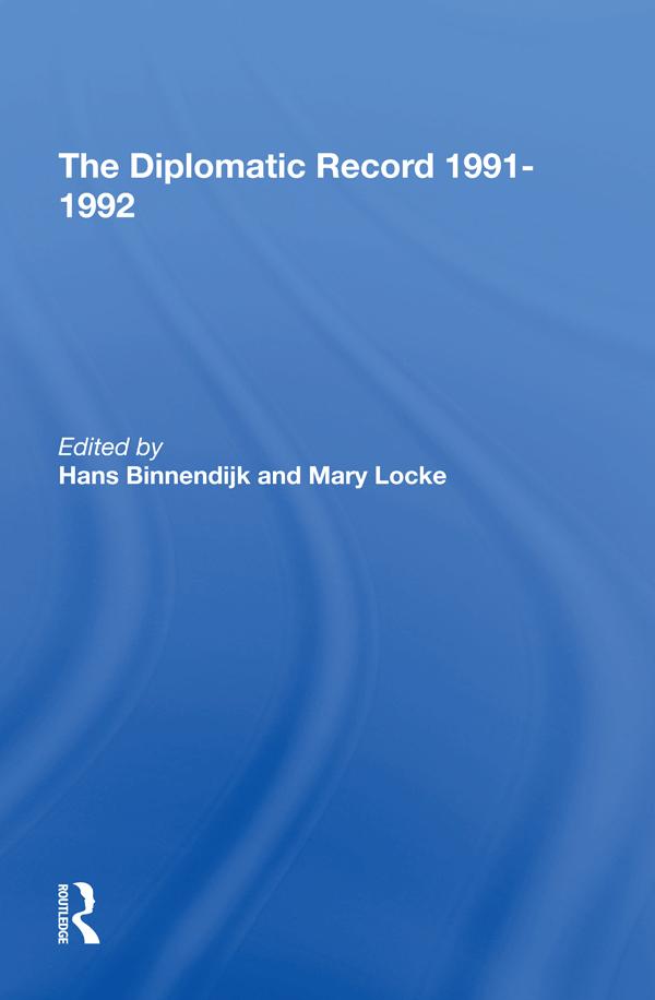 The Diplomatic Record 19911992