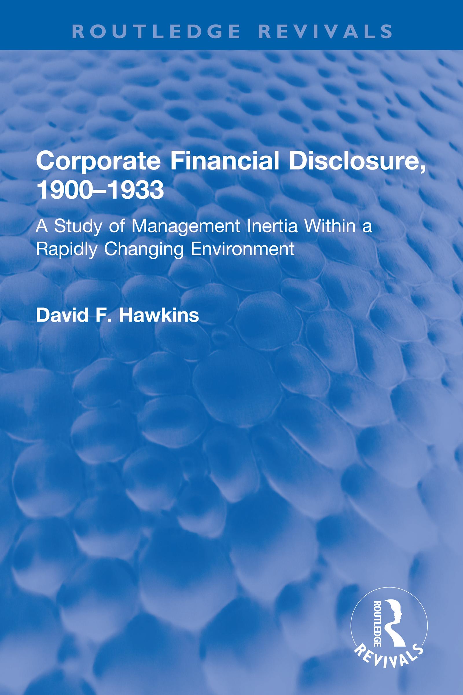 Corporate Financial Disclosure, 1900-1933