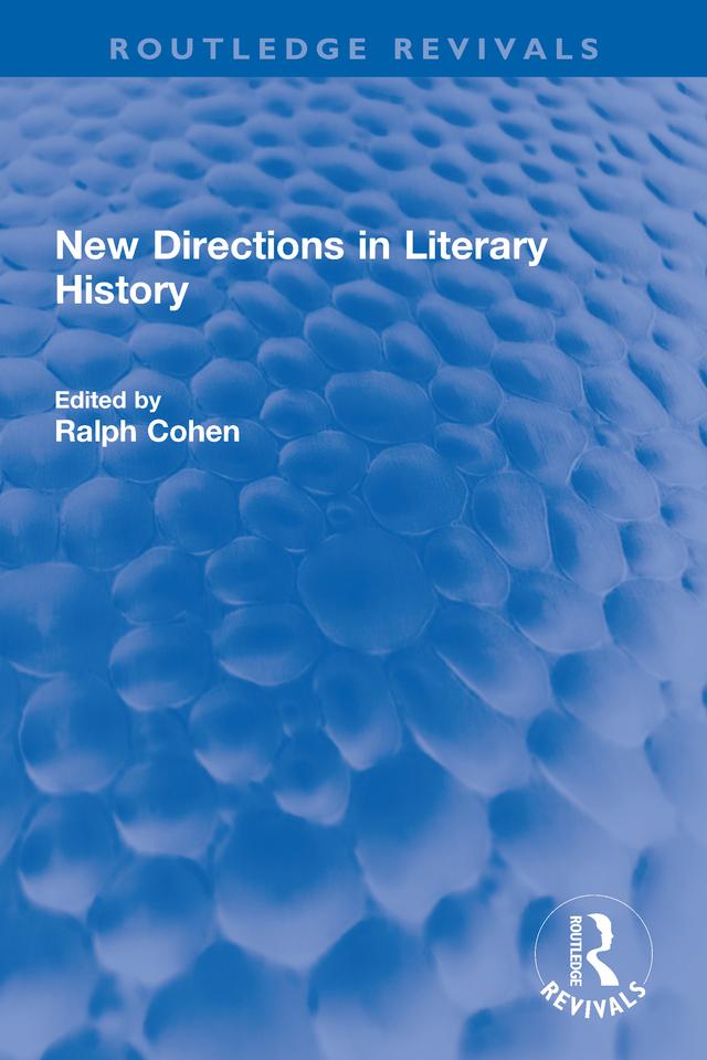 New Directions in Literary History by Ralph Cohen