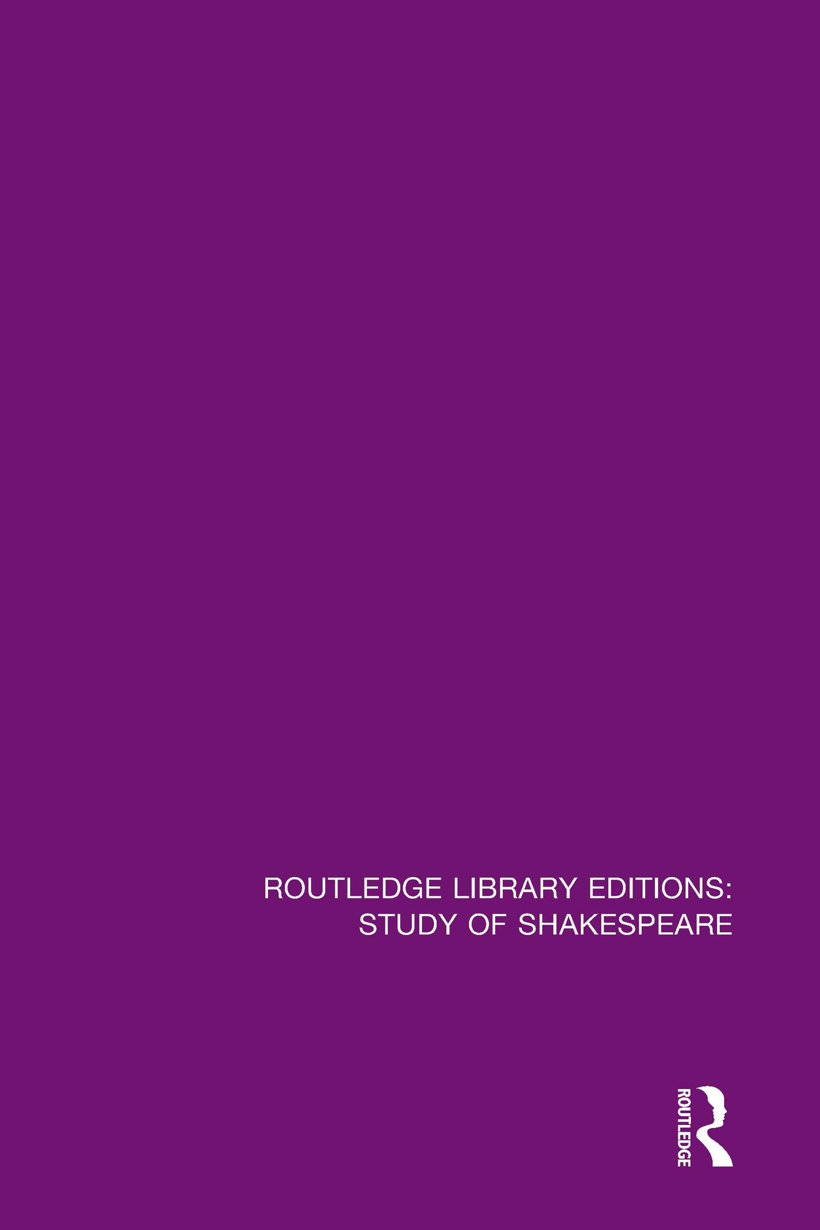 Routledge Library Editions: Study of Shakespeare