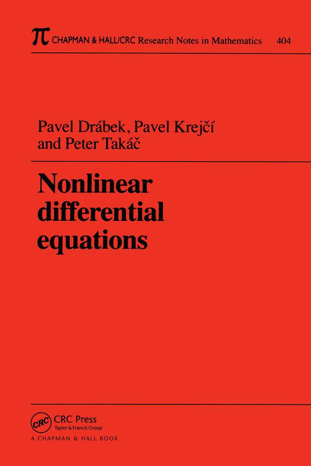Nonlinear Differential Equations by Pavel Drabek