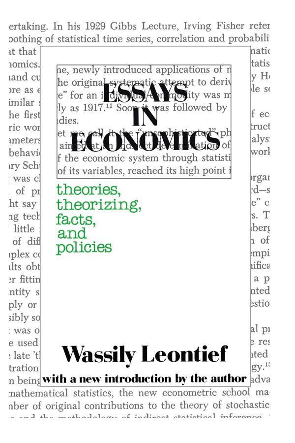 Essays in Economics by Wassily Leontief