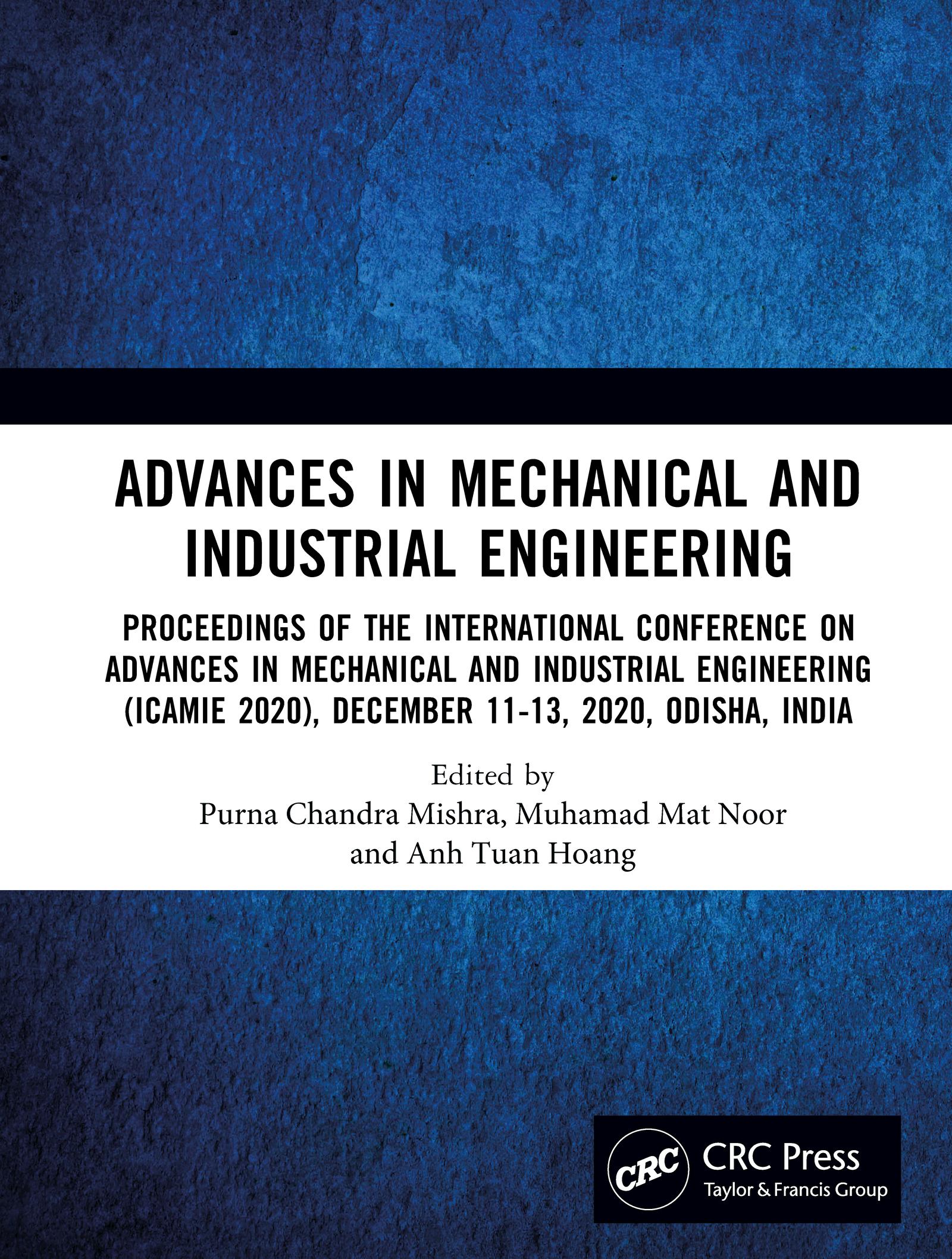 Advances in Mechanical and Industrial Engineering