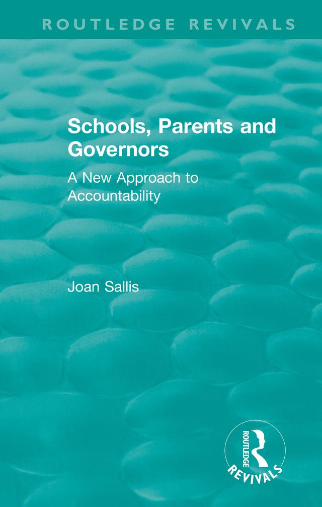 Schools, Parents and Governors by Joan Sallis