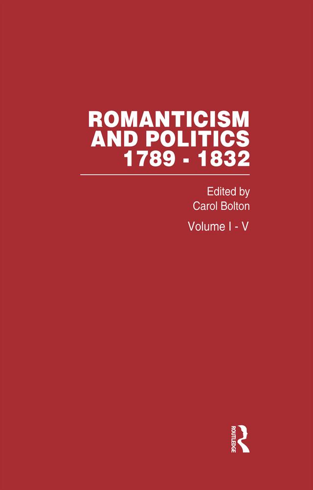 Romanticism and Politics, 1789–1832 by Carol Bolton