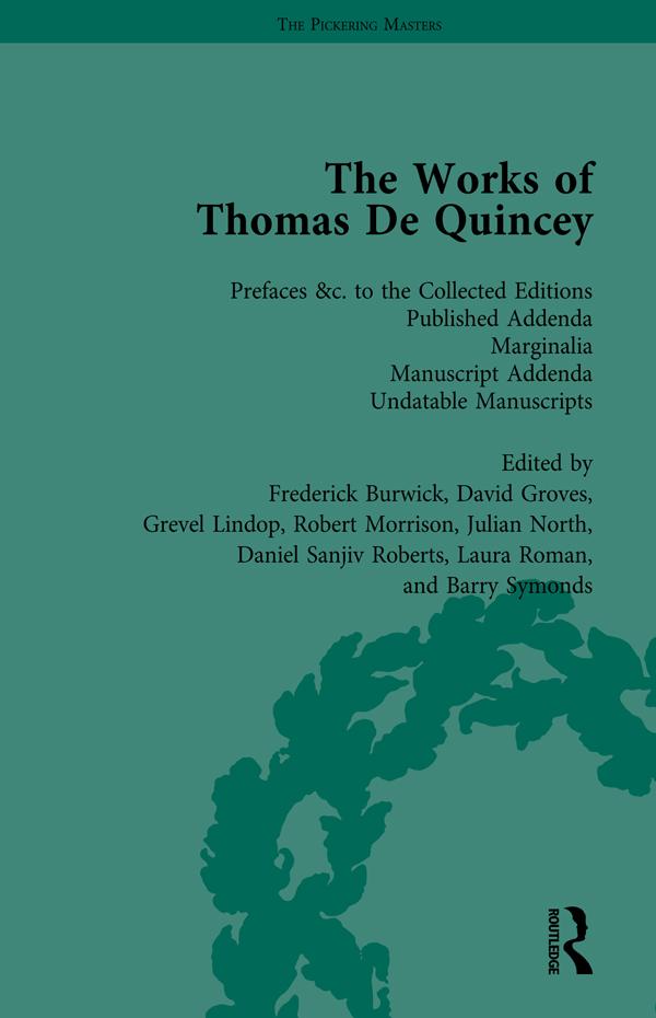 The Works of Thomas De Quincey, Part III vol 20 by Barry Symonds, Grevel Lindop