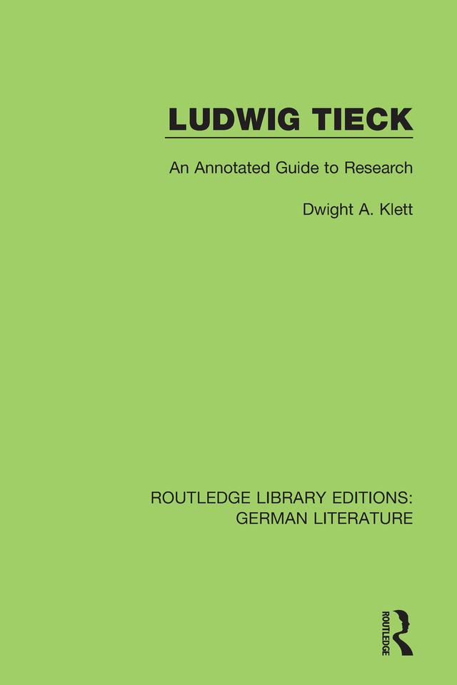 Ludwig Tieck by Dwight Klett