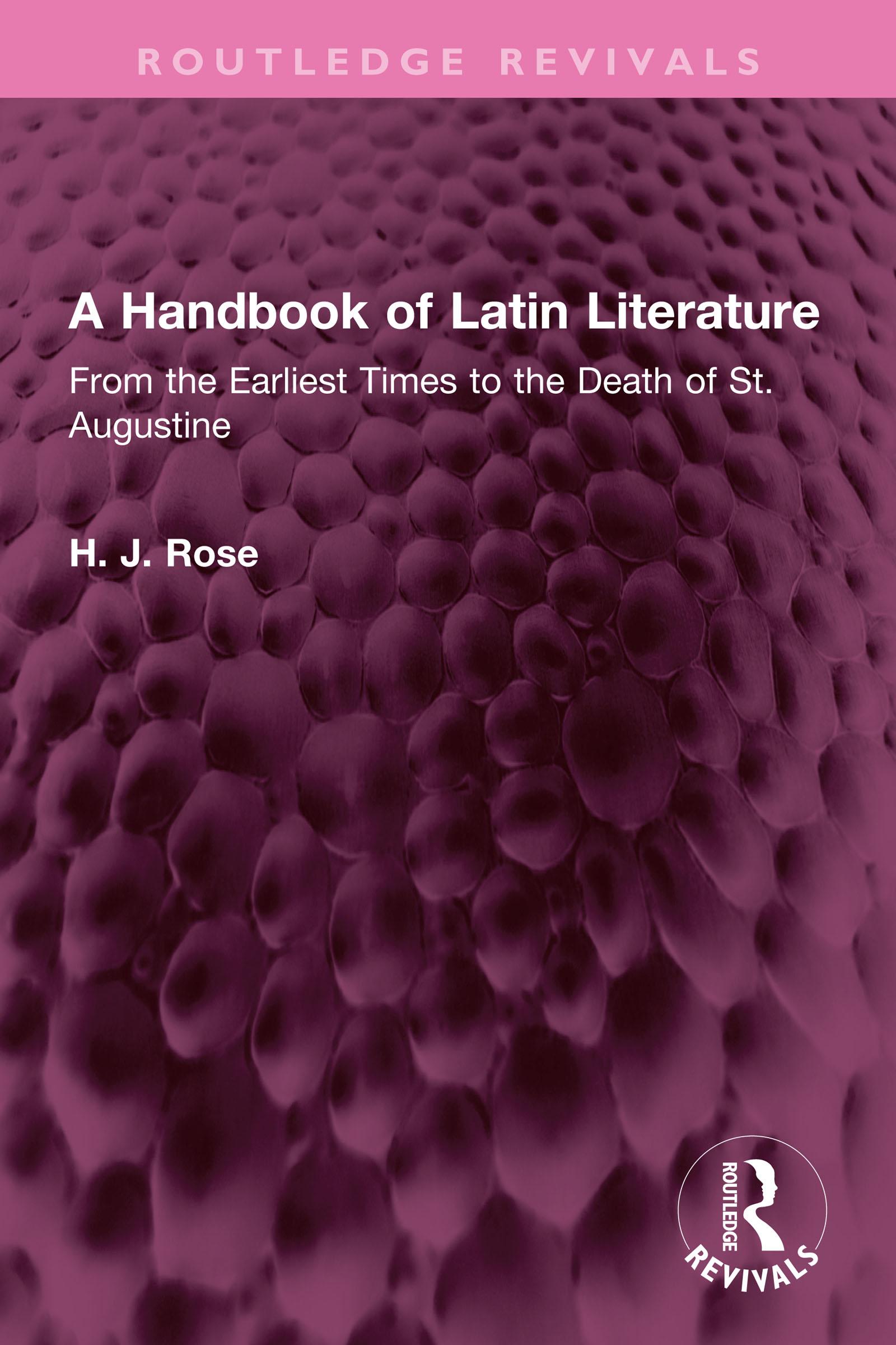 A Handbook of Latin Literature