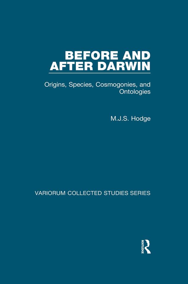 Before and After Darwin by M.J.S. Hodge