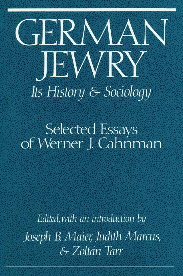 German Jewry by Joseph B. Maier