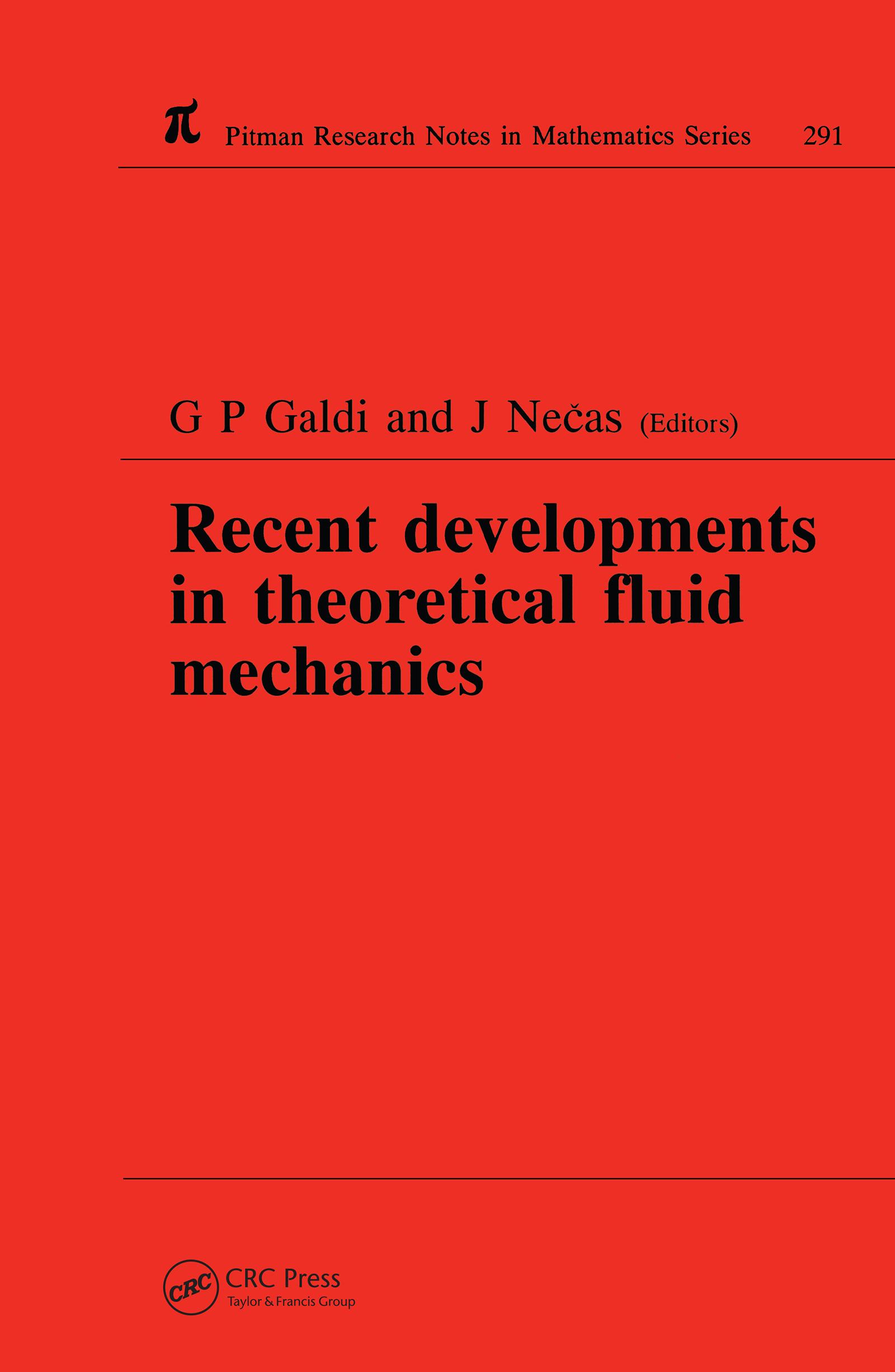 Recent Developments in Theoretical Fluid Mechanics