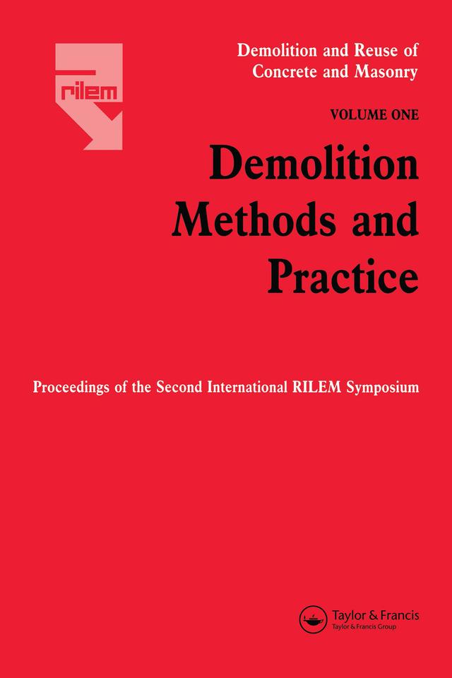 Demolition Methods and Practice V1 by Y. Kasai