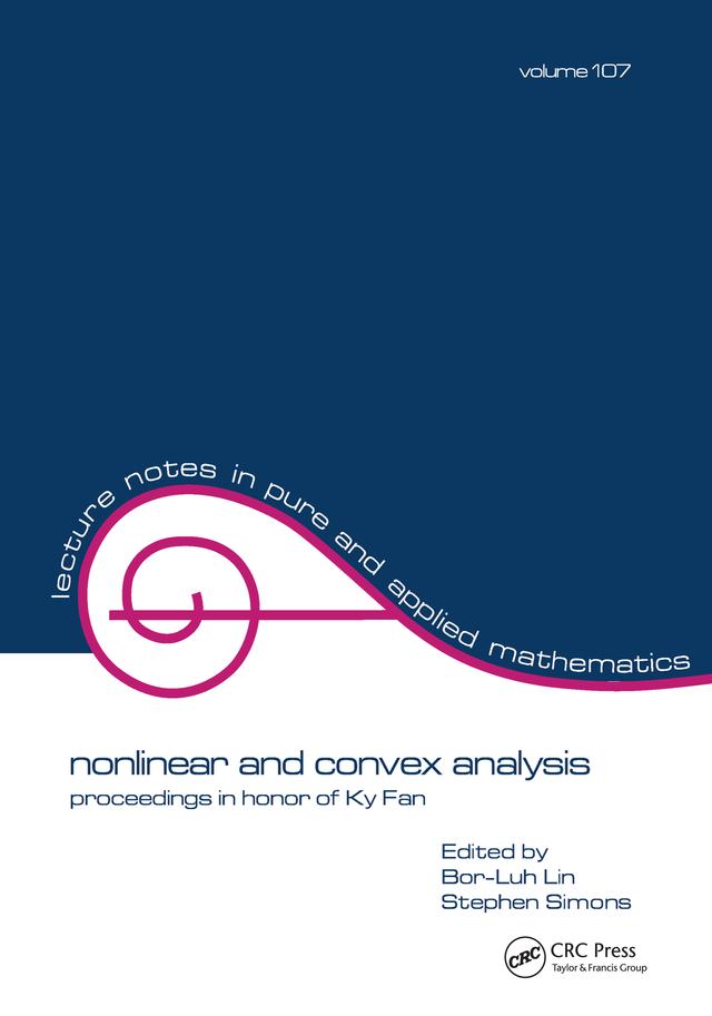 Nonlinear and Convex Analysis by Bor-Luh Lin, Stephen Simone