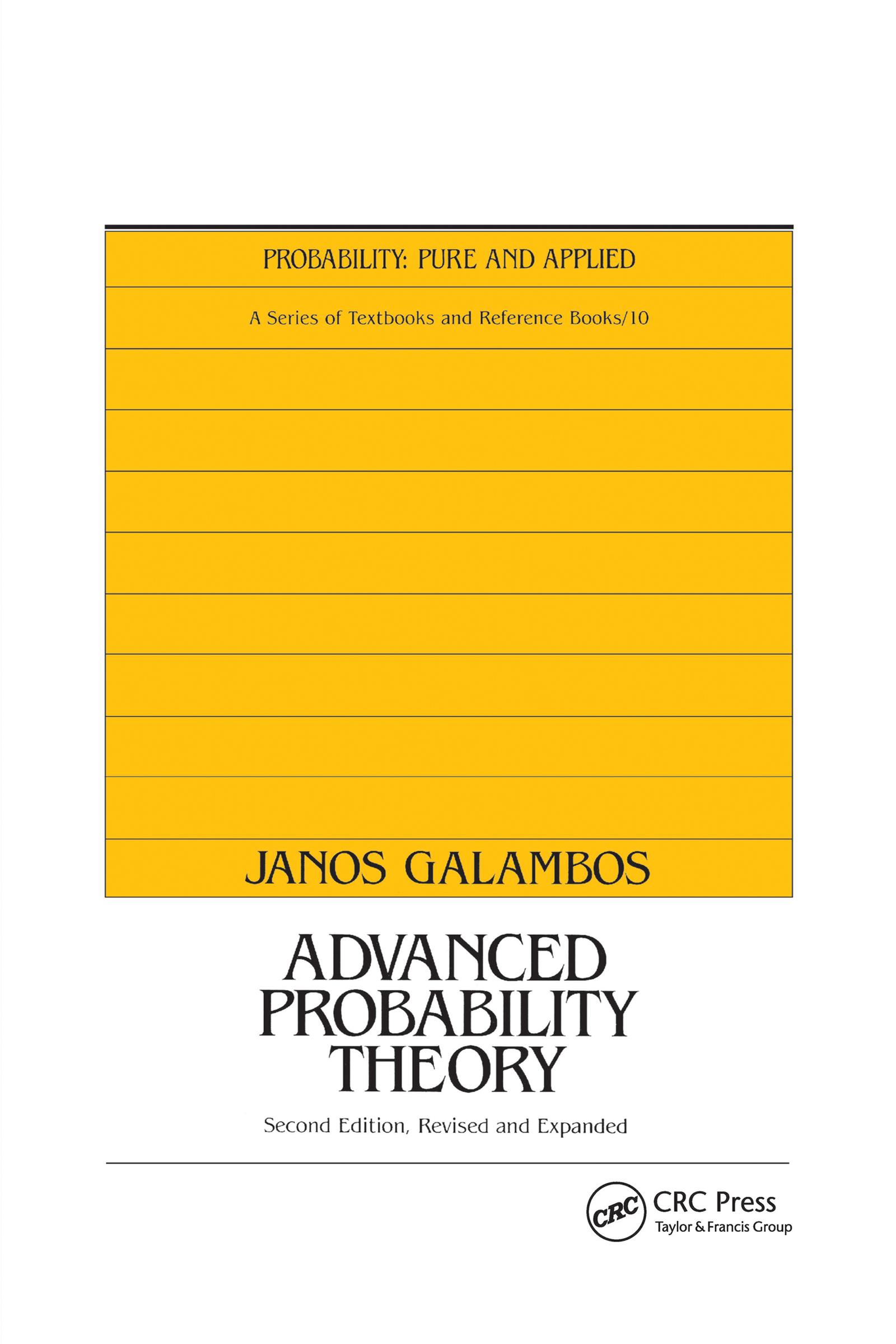 Advanced Probability Theory, Second Edition,