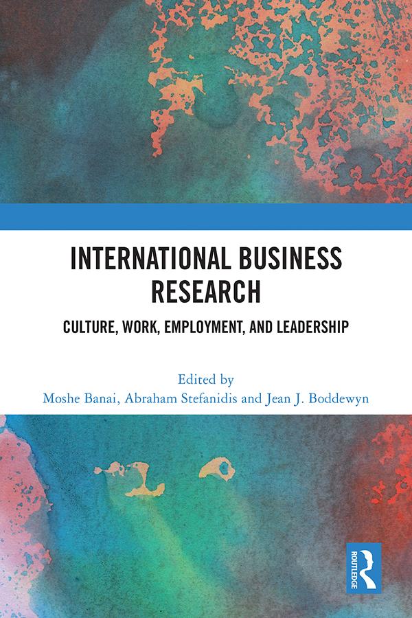 International Business Research by Abraham Stefanidis, Jean J. Boddewyn, Moshe Banai