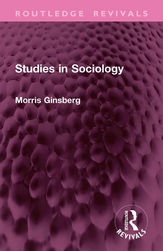 Studies in Sociology by Morris Ginsberg