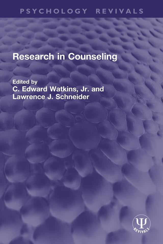 Research in Counseling by C. Edward Watkins, Jr., Lawrence J. Schneider