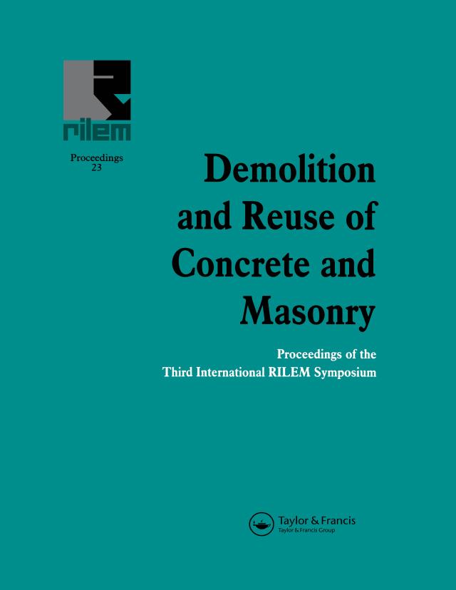 Demolition and Reuse of Concrete and Masonry by E.K. Lauritzen