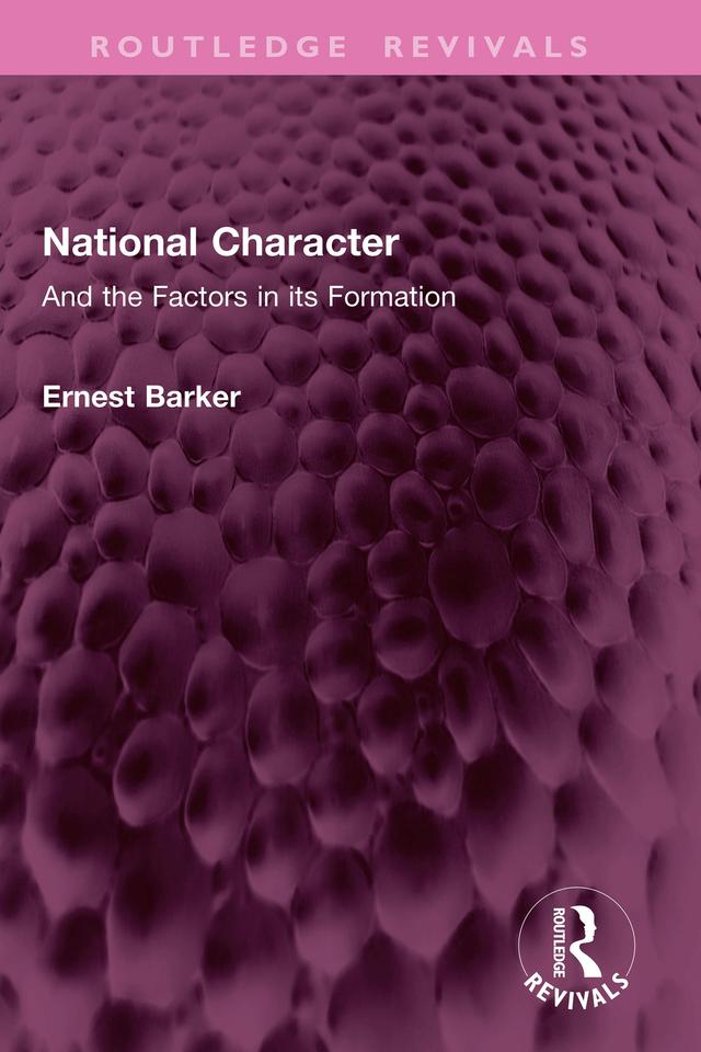 National Character by Ernest Barker