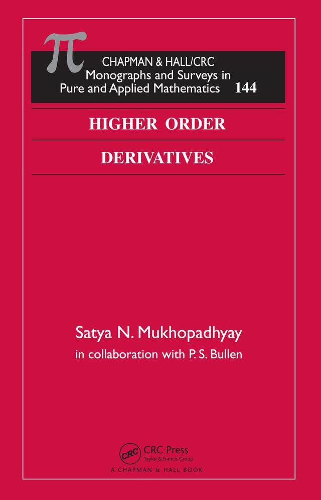 Higher Order Derivatives by Satya Mukhopadhyay