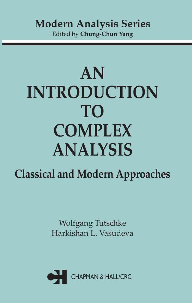 An Introduction to Complex Analysis by Harkrishan L. Vasudeva, Wolfgang Tutschke