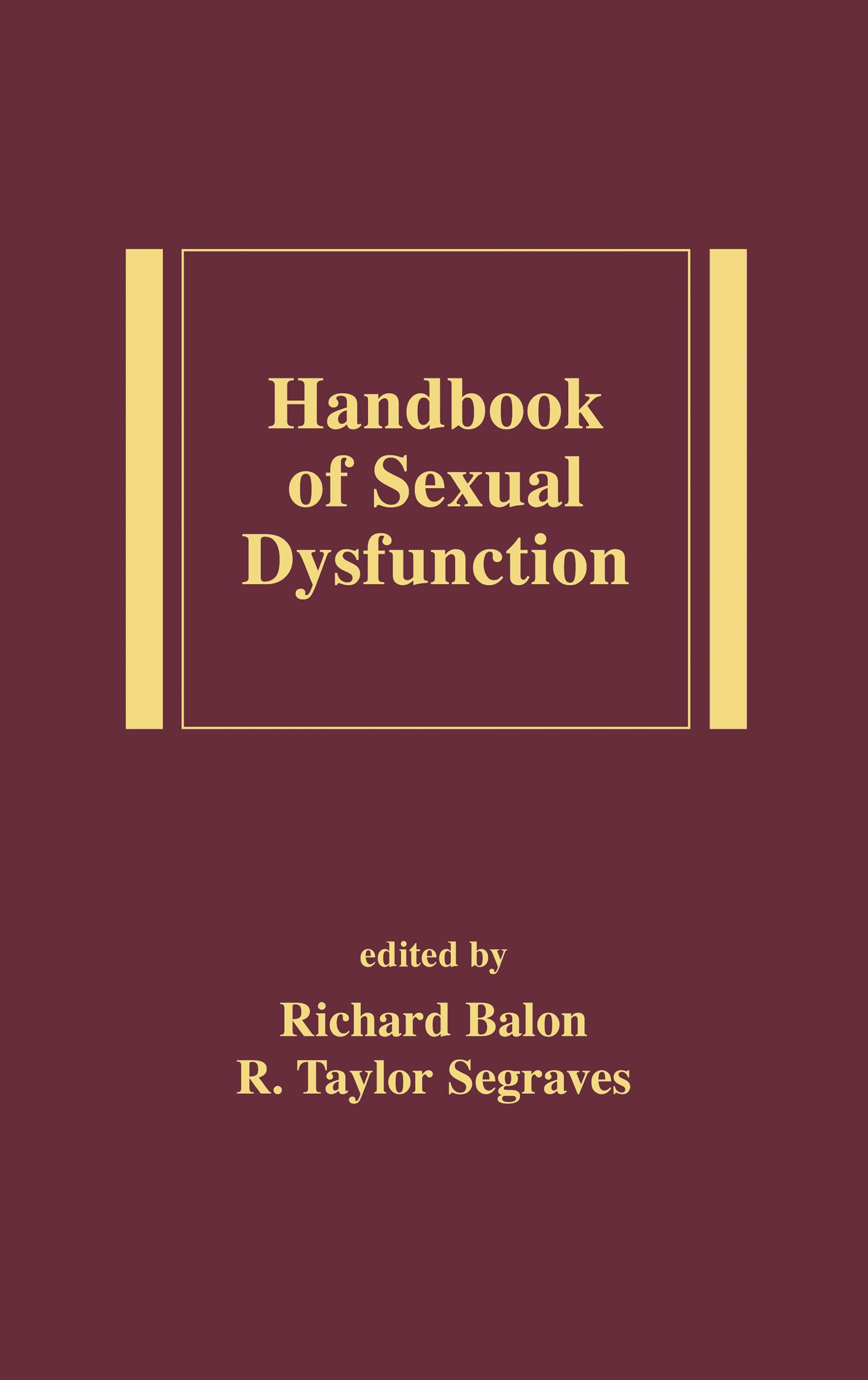 Handbook of Sexual Dysfunction