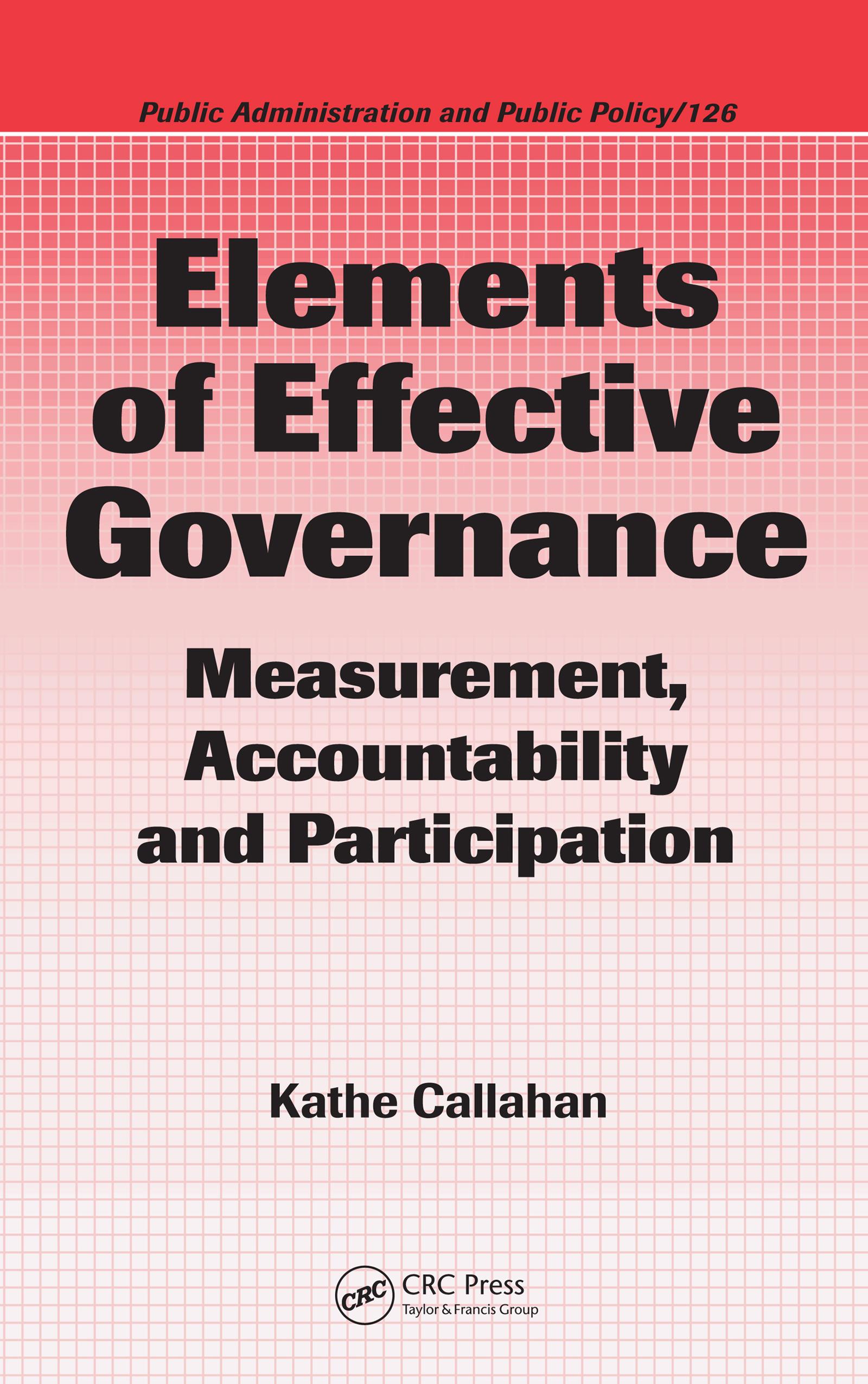 Elements of Effective Governance