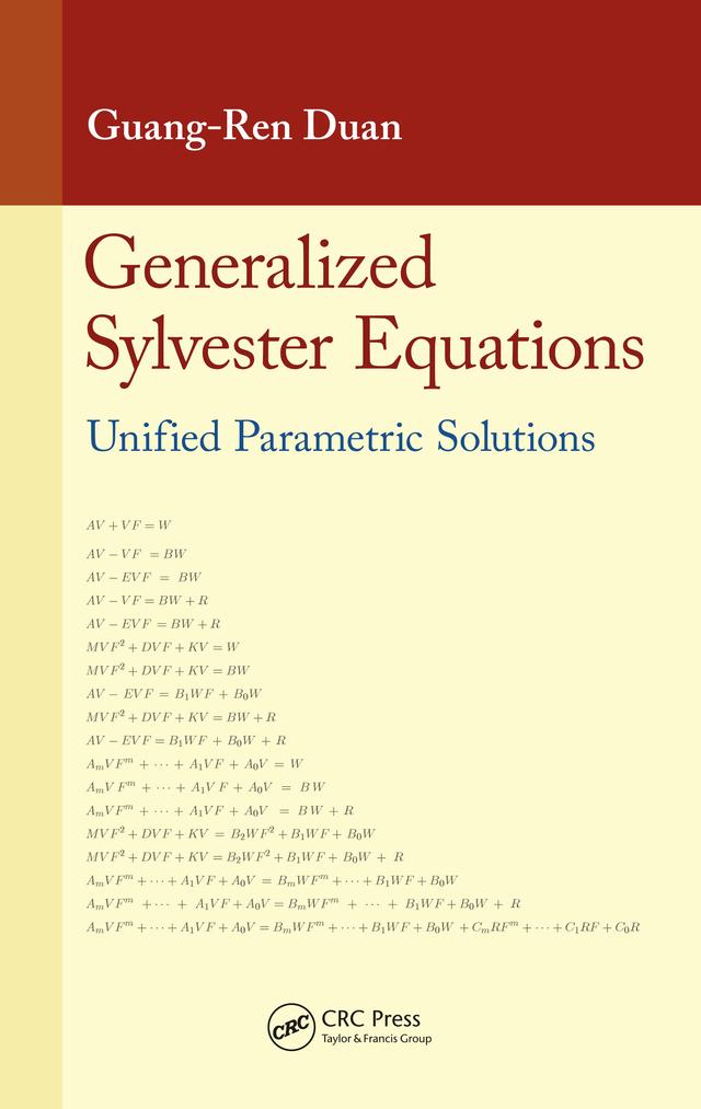 Generalized Sylvester Equations by Guang-Ren Duan
