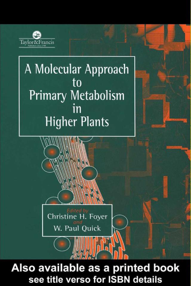 A Molecular Approach To Primary Metabolism In Higher Plants