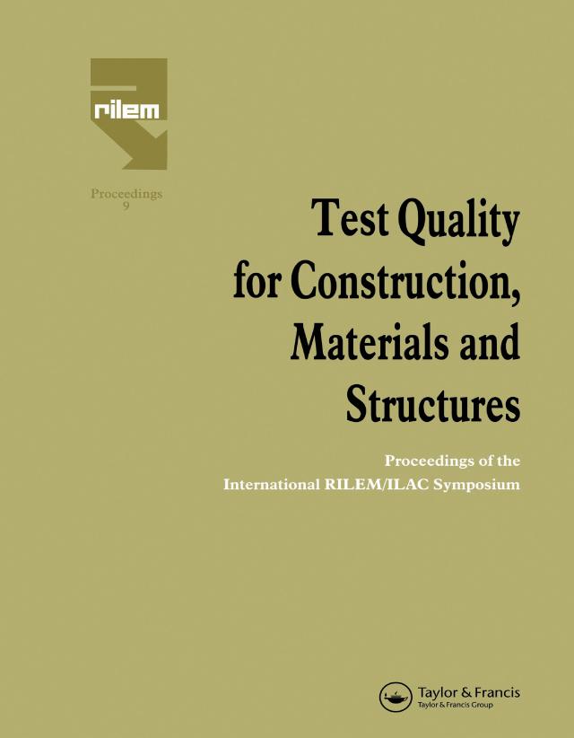 Test Quality for Construction, Materials and Structures by M. Fickelson