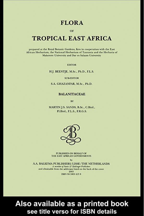 Flora of tropical East Africa - Balanitaceae (2003) by H.J. Beentje
