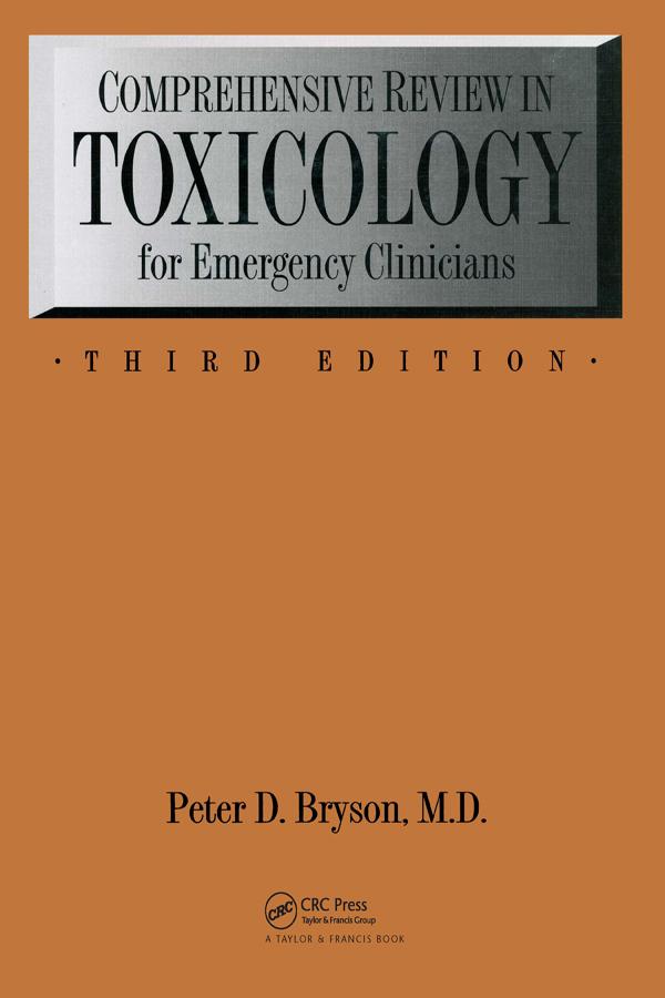 Comprehensive Reviews in Toxicology by Peter D Bryson