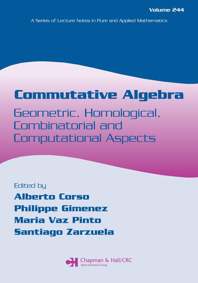 Commutative Algebra by Alberto Corso, Maria Vaz Pinto, Philippe Gimenez, Santiago Zarzuela