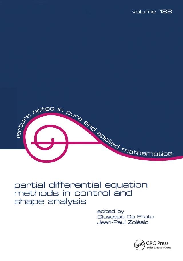 partial differential equation methods in control and shape analysis by Giuseppe Da Prato