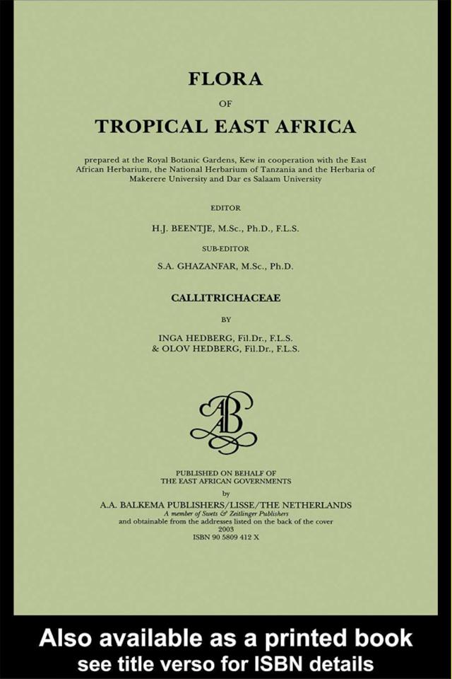 Flora of tropical East Africa - Callitrichaceae (2003)