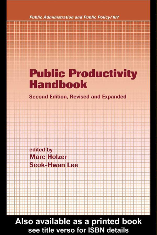 Public Productivity Handbook