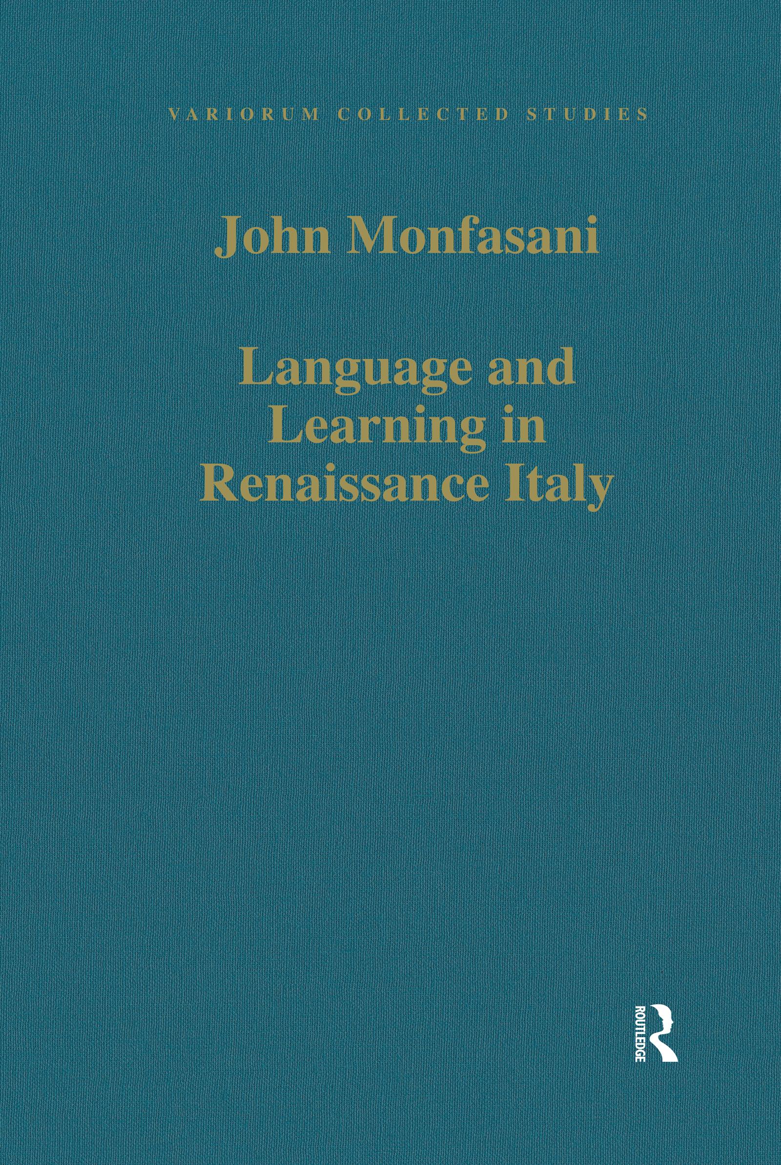 Language and Learning in Renaissance Italy