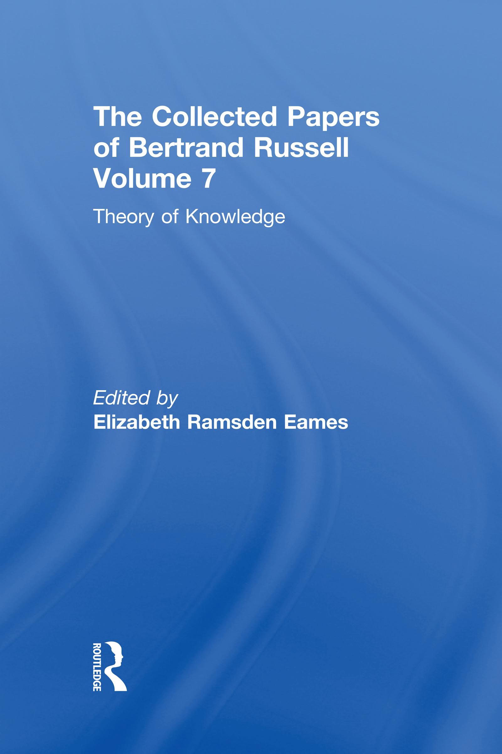 The Collected Papers of Bertrand Russell, Volume 7